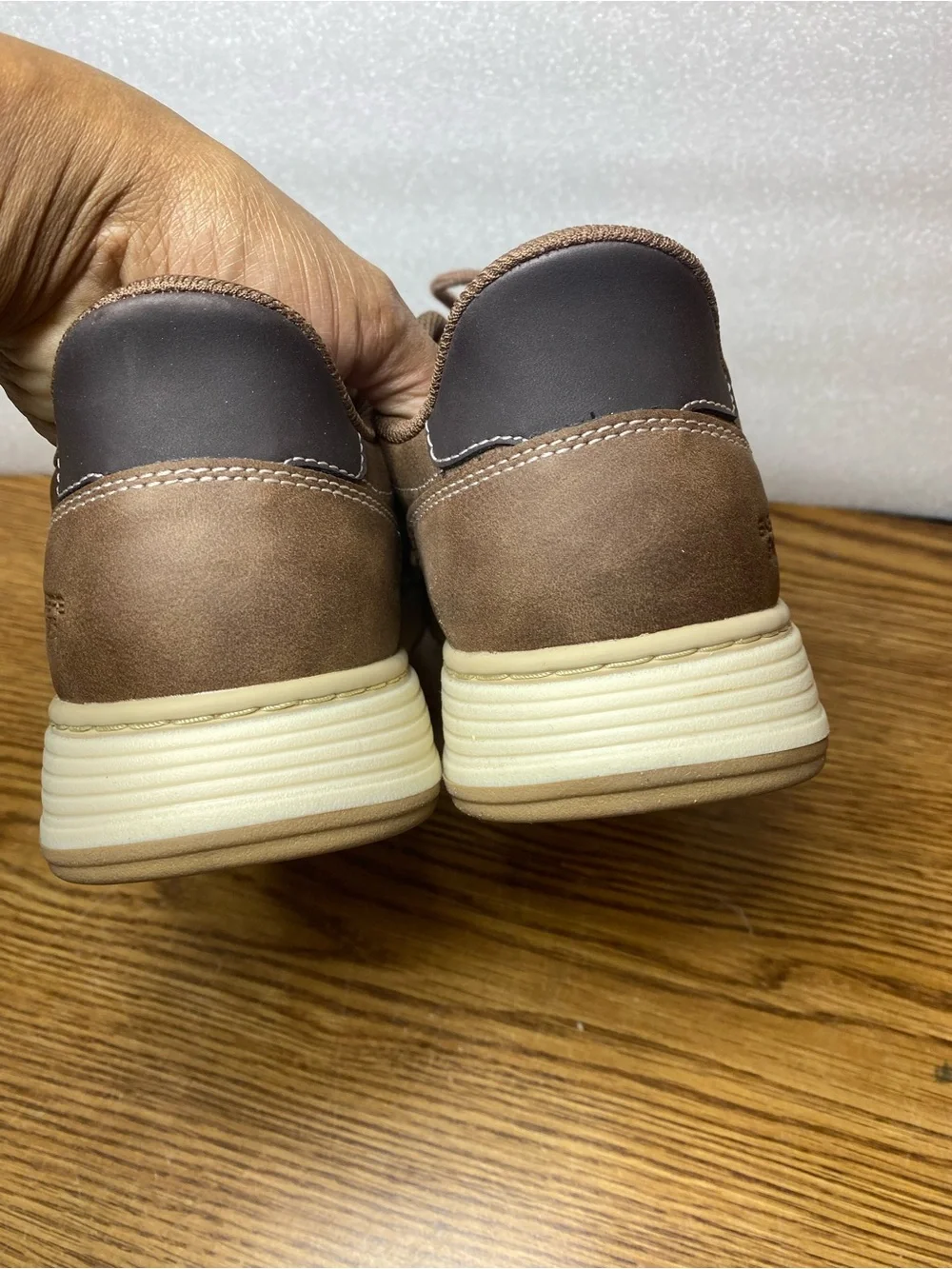 Skechers Men's Hands Free Swift Fit Memory Foam Casual Brown Shoes Size 12